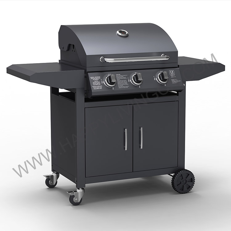 G3543-SH1C1（Black） 3 Burner Gas BBQ