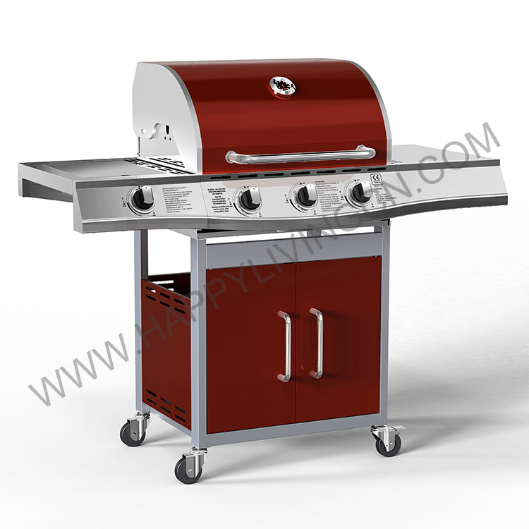 G3593SB（Red） 3+1 Burner Gas BBQ